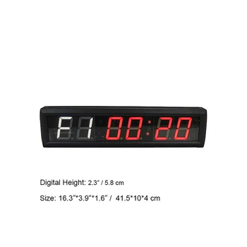 Didelis sporto Salė Crossfit Laikrodis LED Fitneso Laikmatį Sienos Salė Skaitmeninis Atgalinės atskaitos Laikmatis Laikrodis 2.3 Colių Karšto pardavimo
