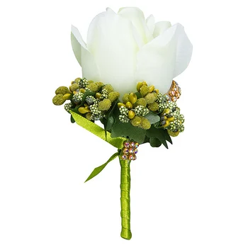 Spalvinga Riešo Gėlių Grožio Modeliavimas Šilko Rožė Boutonniere Pin Sagė Vestuvių Papuošimai, Gėlių Jaunikis nuotaka Corsage