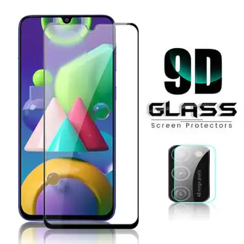 9D Visą Klijai Samsun M21 Apsauginis Stiklas Samsung Galaxy M21 Kameros Stiklo Raštas dėl Samsan SM-215F M 21 M21 Saugos Filmas 3D