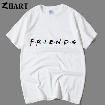 Draugų tv laidos logotipas raidžių alfabetą pora drabužių vyras berniukai vyras o-kaklo, trumpas rankovėmis marškinėliai