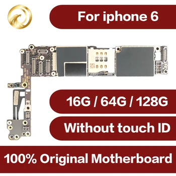 Originalus iphone 6 plokštė 16GB 64gb 128 gb atrakinta visame pasaulyje Mainboard iphone6 IOS sistemai, be prisilietimo ID plokštė