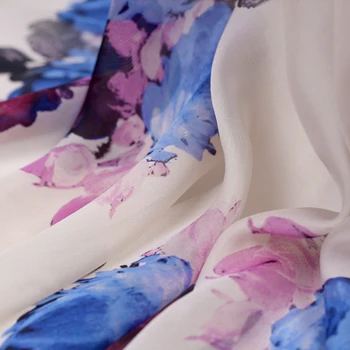 Naujos 8mm aukštos kokybės šilko audinio 17 naujų vasaros šilko spausdinti šifono audinio Lygiadienis gėlių šilko plonas ir elegantiškas suknelė medžiaga