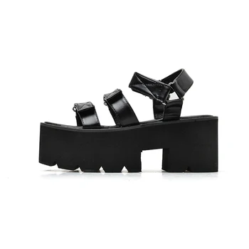 Elastinga sandalai Moterims Platforma Bateliai masyviu sandalai Laisvalaikio Bateliai aukštakulniai gladiatorių vasaros sandalai sapatps femiminos YMB132