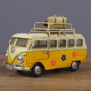 17x17x10cm Alavo Dažytos Kūrybos Mini Autobusų Modelio Automobilių Apdailos Kūrybinis Turizmas, Autobusų Modelį, Žaislai Berniukams, Vaikų, Suaugusiųjų