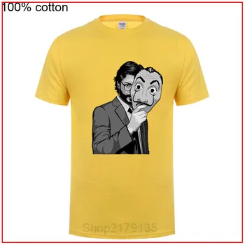 Mados La Casa De Papel El Profesorius T-shirt Naujų Kūrybinių Dizaino vyriški laisvalaikio Harajuku marškinėliai Namas Popieriaus Marškinėlius Camisetas
