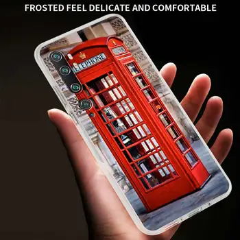 Londono Autobusų Anglija Telefono Matinis Atveju Xiaomi Mi 11 Poco X3 NFC M3 10T 10 Lite 9T Redmi Pastaba 9S 9 8 Pro Permatomas Coque