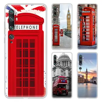 Londono Autobusų Anglija Telefono Matinis Atveju Xiaomi Mi 11 Poco X3 NFC M3 10T 10 Lite 9T Redmi Pastaba 9S 9 8 Pro Permatomas Coque