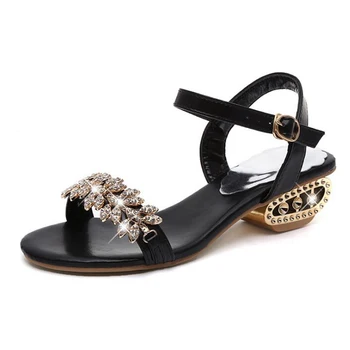 Moterų sandalai 2019 m. vasaros mados kristalų sandalai moterims atsitiktinis Pleištai sandalai, patogus sandalia feminina dydis 34~41