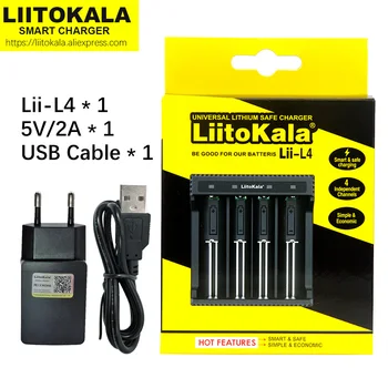 LiitoKala Is-Is L2-L4 Lii-PL4 LiFePO4 arba Li-ion baterijų įkroviklis 18350 14500 16340 26650 21700 18650 Akumuliatorius