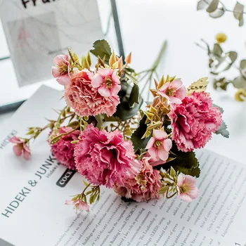 Europos Modeliavimas Gėlių Gvazdikų Rudens Spalvos Smulkių Gėlių Motinos Vestuvių Mokytojo Dieną, Plastikiniai Gėlė Kaktusas Decoracion