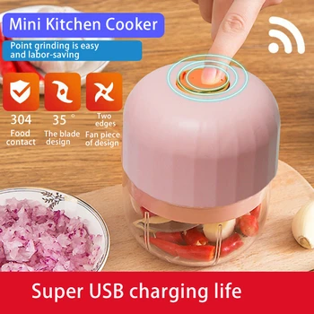 Nešiojamas USB Česnakai Švīts Belaidžio Elektros Virtuvė Chopper Namų Mini kombainą Česnako Augalinio Maisto Smulkintuvas