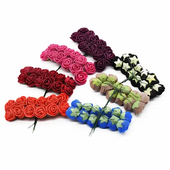 12 Vienetų Dirbtinių Rožių Putų Riešo gėlių Šukuosena Namų dekoro priedai Sagė 