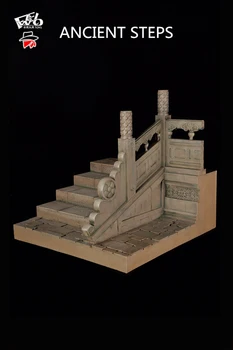 FW008 FEELWOTOYS 1/6 Išraižytas senovės laiptai, laiptai, scenos rekvizitą, grindų apdaila, iš viso keturis modelius sandėlyje