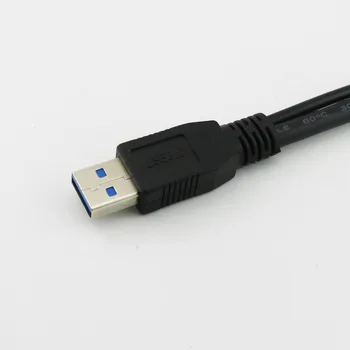 1pc USB 3.0 A Male į USB 2.0 Male ir USB 3.0 Male Plug Y Splitter Pratęsimo Adapterio Kabelis Laido 20cm+50cm