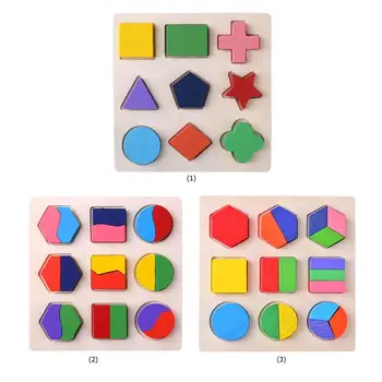 Medienos Geometrinių Formų Rūšiavimas Matematikos Montessori Dėlionės Vaikams, Kūdikių, Ikimokyklinio Ugdymo, Mokymosi Žaislai Vaikams Dovanų