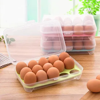 Naujas Vieno Sluoksnio Šaldytuvas Maisto 15 Kiaušinių Sandariai Talpykla Lauke Virtuvės Organizatorius Priedai