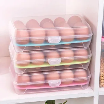 Naujas Vieno Sluoksnio Šaldytuvas Maisto 15 Kiaušinių Sandariai Talpykla Lauke Virtuvės Organizatorius Priedai