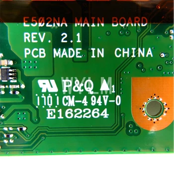 E502NA N3350 CPU, 2GB RAM mainboard REV 2.1 ASUS E502N E502NA plokštė 90NB0DI0-R00040 Išbandyti nemokamas pristatymas