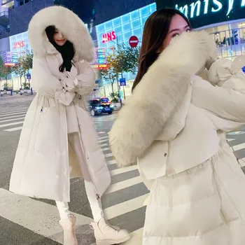 Rudenį&žiemos 90% baltos spalvos antis kailis pardavimo Moterų Mados medvilnės Žemyn striukė naują atvykimo ilgai Parkas šiltas Striukes Moterų žiemos paltai