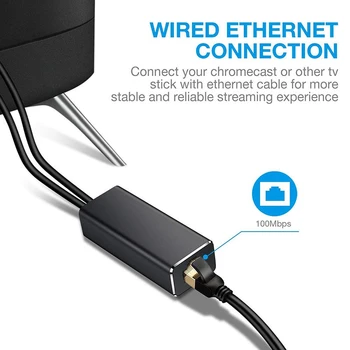 Ethernet Adapteris, skirtas Gaisro TV Stick HD 480 Mbps RJ45 10/100 Mbps Naujų Gaisro TV/Google /Chromecast