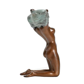 Seksuali Mergina, Skulptūra, Statula Kneeled Nuogi Moterų Statulėlės Šiuolaikinės Nuoga Moteris Meno Vestuvių Dovanos