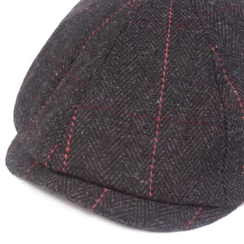 Vidutinio amžiaus ir senų aštuoniakampis skrybėlę vyrų beretė rudenį ir žiemą plaukai dailininko skrybėlę cap cap cap vyriška skrybėlė.
