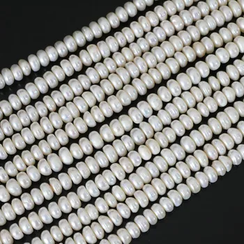 Gražus baltos spalvos gėlavandenių perlų išsimėtę 8-9MM gamtos nereguliarus virtos duonos granulių kokybės 