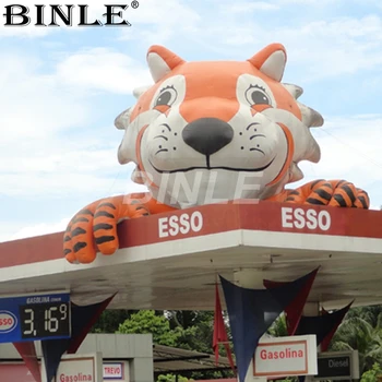 Populiarus pastato stogo apdaila reklamos milžinišką pripučiamą tigro galva gyvūnų renginių