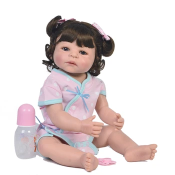Bebes atgimsta 55cm Full vinilo Silikono Atgimsta Mergina, Kūdikių Lėlės, Žaislai Tikroviška vaikiška Lėlė princesė BJD Vaiko Gimtadienio dovana žaislai