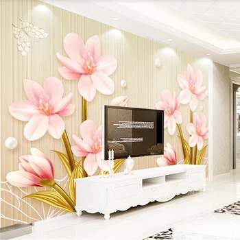 Pritaikyti 3d tapetai Europos įspaustu gėlių freskos обои naujas Kinų stiliaus paprastas papuošalai fone sienų apdailai фотообои