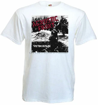 Agnostikas Priekiniai Auka Skausmo v1, T-marškinėliai balti hardcore punk visi dydžiai S-5XL