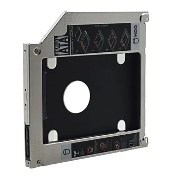 Mažmeninės prekybos Packege Aliuminio SATA į SATA 2 HDD Caddy 9.5 mm SSD HDD Atveju Talpyklos Optibay 