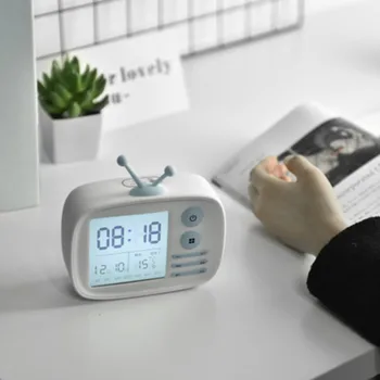 Namų Miegamąjį Kambarį Muzika Laikrodis Žadintuvas Multi-nustatyti, katilėlis Išjungti Įkrovimo Žadintuvas Balso Laiko Elektroninis Laikrodis