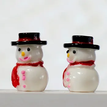 2vnt/komplektas Mini Dervos Sniego Statulėlės Amatų Sodo Dekoro Ornamentą Augalų Puodą Pasakų Micro Kraštovaizdžio Bonsai Kalėdų Dovana