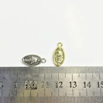 Eruifa 20pcs 15*9 mm, Ovalo formos Jėzus Monetos Wholesell karoliai,auskarai apyrankės papuošalai 