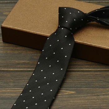 Juodas Pledas Liesas 6cm Necktie Oficialių Verslo Ryšius Vyrų Vestuvių Slim Gravata Corbatas Aukštos Kokybės Mens Ryšius su Dovanų Dėžutė
