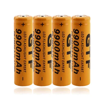 GTF 18650 baterija 3.7 V 9900mAh įkrovimo liion baterija 2/4/8pcs li-ion Baterija + 4 Slots), 3,7 V 18650 USB įkroviklis