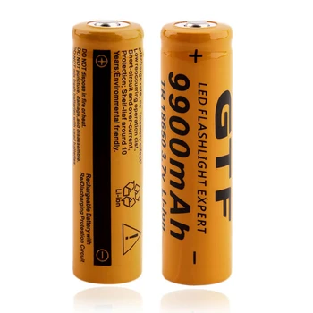 GTF 18650 baterija 3.7 V 9900mAh įkrovimo liion baterija 2/4/8pcs li-ion Baterija + 4 Slots), 3,7 V 18650 USB įkroviklis