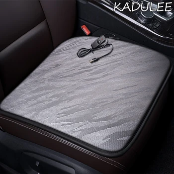 KADULEE 12V Šildomos automobilių sėdynės padengti Ssangyong visų modelių Actyon Kyron Tivolan Rexton korando žiemos automobilių sėdynės pagalvėlės