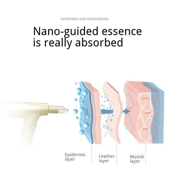 Neskausmingas Nano Vandens Pistoletas Odos Giliai Drėkinantis Smart Adata Nemokamai Grožio Mašina, Mikro-kristalų Automatinis, Veido Įvedimo Įrenginys