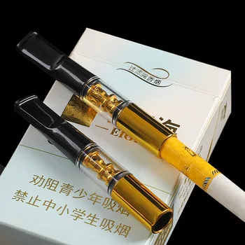 10vnt/daug skaidraus Plastiko Cigarečių Savininko Nešiojamų Filtrai Rūkymas Vamzdis Aukso
