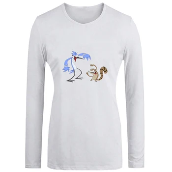 Juokingas Animacinių filmų beždžionė pinigus ir pusę buccaneers Road Runner Paukščių Dizaino Moterų Lady Print long sleeve T-Shirt Grafinis Tee