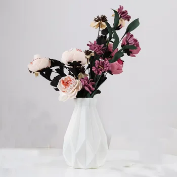 20cm*14cm dydžio, Klubo formos plastiko vaza Imitacija Keraminių Gėlių vaza&plastikinių gėlių vaza namų puošybai