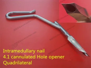 Medicinos, ortopedijos priemonės šlaunikaulio, blauzdikaulio Intramedullary nagų 4.1 cannulated Skylę atidarytuvas Quadrilateral Aikštėje tuščiavidurių Burnos kamštukas