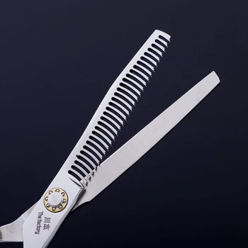 6 Colių Profesyonel Plaukų Šukuosenų Retinimo 440C Japonija Nerūdijančio Plieno Ašmenys, Kirpimas, Kirpykla Žirklės