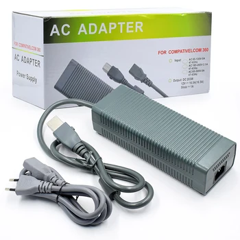 Konsolės Priimančiosios Įkrovimo Adapteris, Skirtas XBOX360 ES Plug Namų Sienos Maitinimo AC Adapteris, Kabelis, Skirtas 