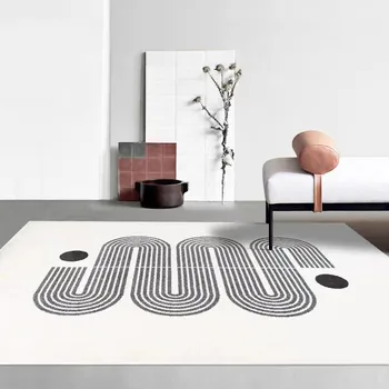 Modernaus stiliaus abstraktus geometrinis kilimų , Šiaurės šalių namų puošybai grindų kilimėlis, apdailos vila smėlio spalvos kilimas