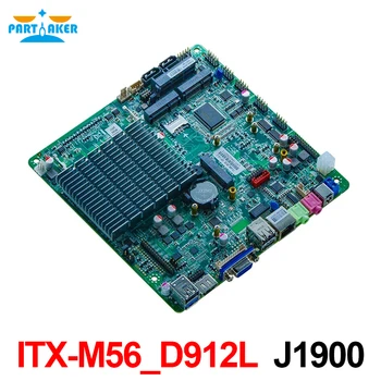 Partaker ITX-M56_D912L Vieną LAN 2 RS232 Mini ITX Celeron J1900 Pramonės Ventiliatoriaus CPU, motininę Plokštę su LVDS