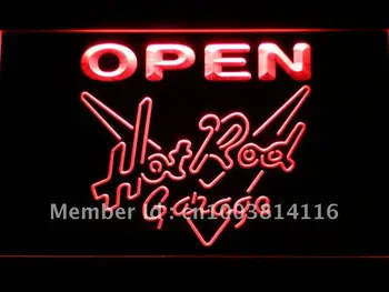 068 Hot Rod Garažas ATIDARYTI Alaus Baras LED Neon Šviesos Ženklai su On/Off Jungikliu 20+ Spalvas, 5 Dydžių pasirinkti