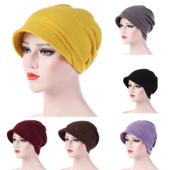 2021 Naujas Paprastas Skrybėlės Medvilnės Mišinys Kailio Beanie Skrybėlių Moterų Žiemos Skullies Šiltas Vilnos Kepurė Gorros Moterų Galvos Wrap Hijab Bžūp